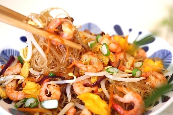 加拿大北极虾炒米粉的做法图解8