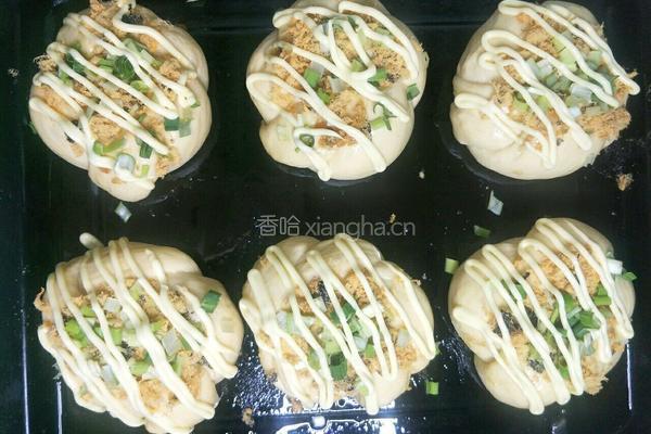 葱香海苔肉松面包的做法图解19