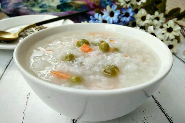 青豆胡萝卜肉片粥的做法图解8