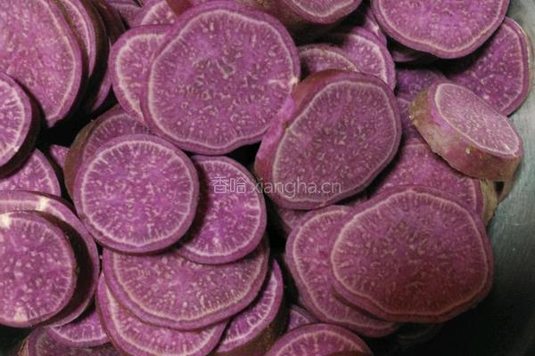 紫薯仙豆糕的做法图解1
