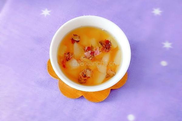 蜂蜜雪梨玫瑰花茶的做法图解11