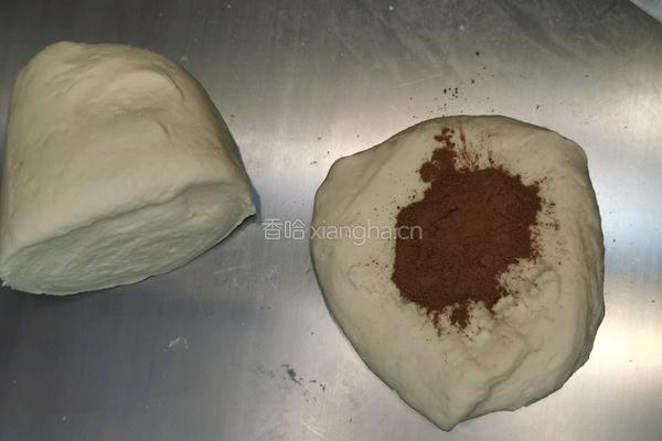 可可螺纹豆沙包的做法图解4