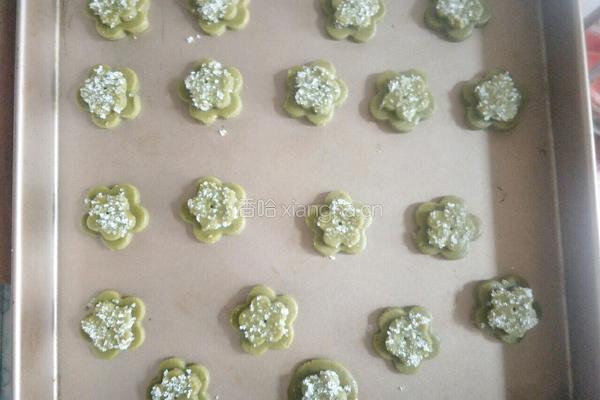 抹茶花形饼干的做法图解13