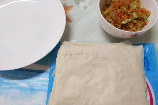 三鲜素春卷的做法图解7