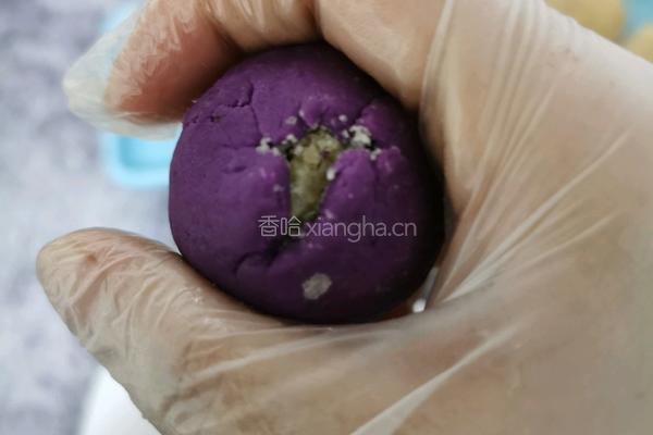 紫薯白芸豆馅饼的做法图解8
