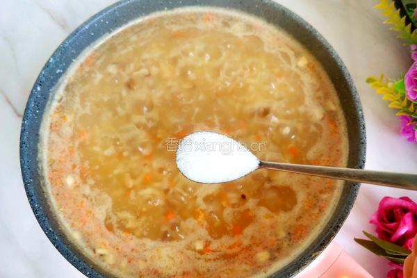 香菇胡萝卜鸡肉粥的做法图解16