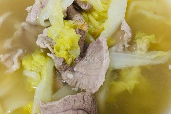 娃娃菜肉片汤的做法图解8