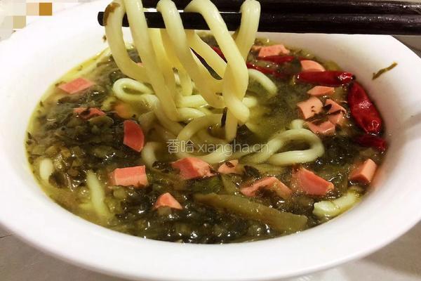 雪菜乌冬面的做法图解4
