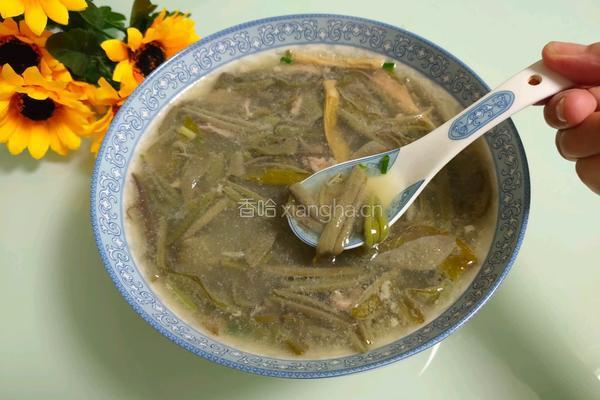 肉丝莼菜汤的做法图解8