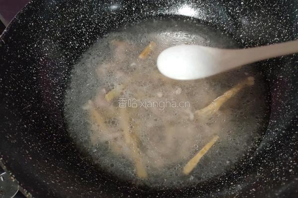 肉丝莼菜汤的做法图解4