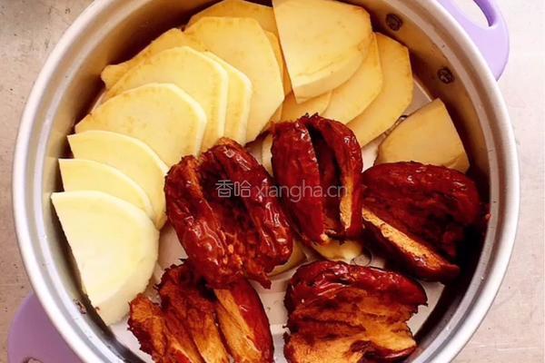 红枣芝士焗红薯的做法图解4
