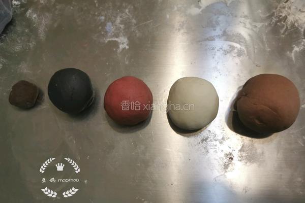四色甜甜圈的做法图解3