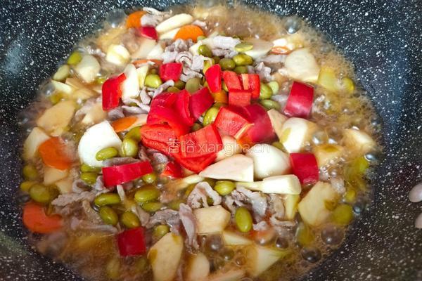 茭白毛豆炒肉丝的做法图解10