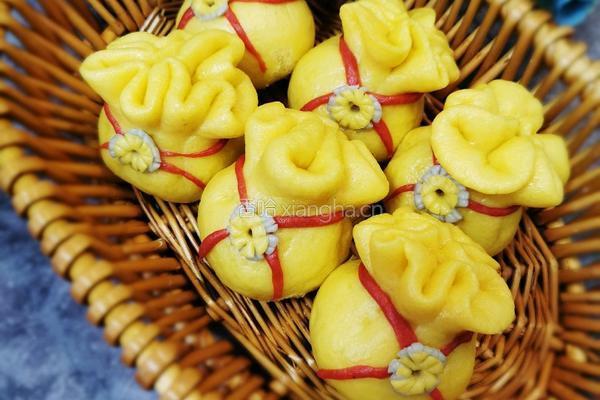 钱袋子豆沙包的做法图解12