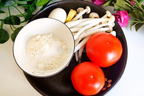 茄汁菌菇疙瘩汤的做法图解3