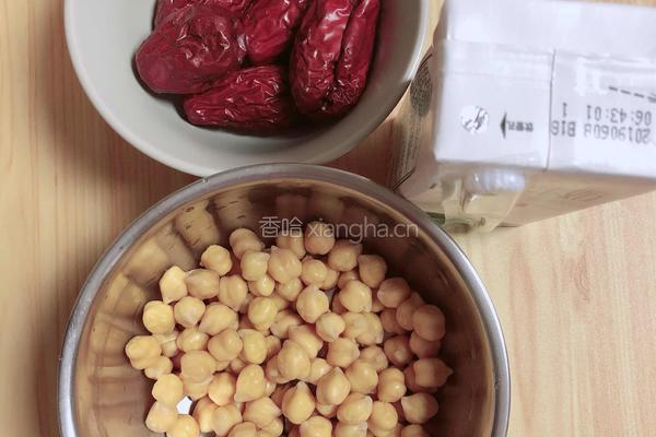 红枣鹰嘴豆奶羹（补钙补血）的做法图解2