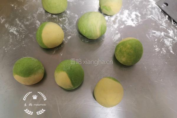 菠菜南瓜大理石馒头的做法图解8
