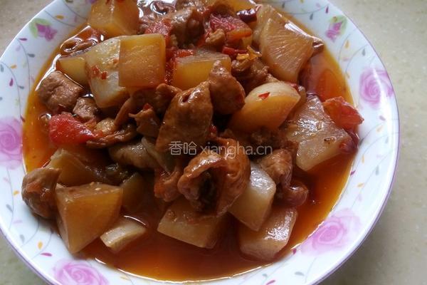 白萝卜炖肥肠