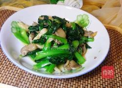 青菜炒平菇的做法图解8