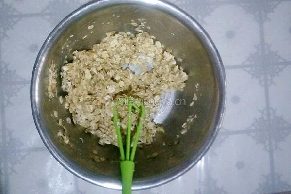 无油无糖无面粉的燕麦饼干的做法图解4