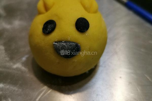 南瓜小熊豆沙包的做法图解8