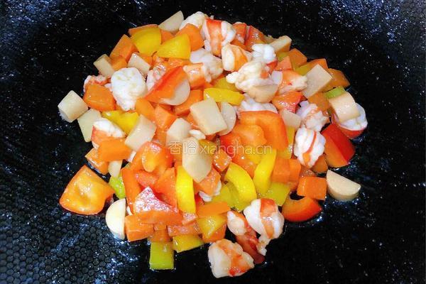 鹅肝虾仁炒饭的做法图解3