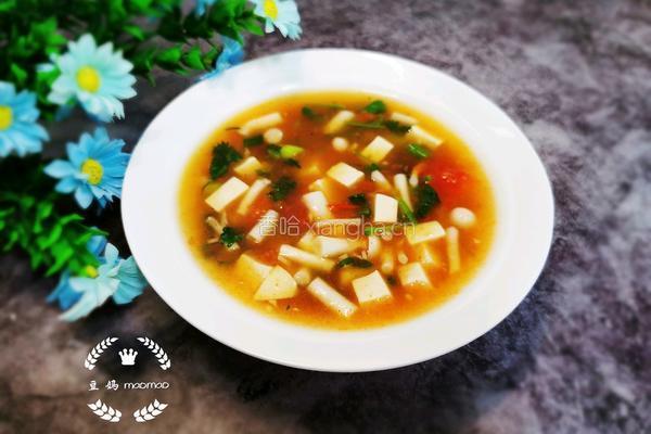 西红柿白玉菇豆腐汤的做法图解11