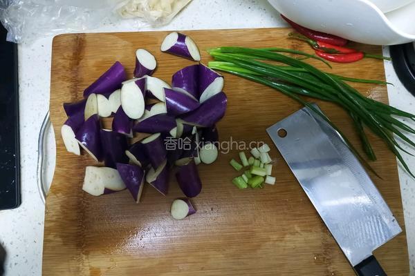 茄子肉糜焖面的做法图解3