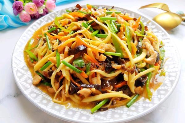 鱼香茭白肉丝的做法图解15