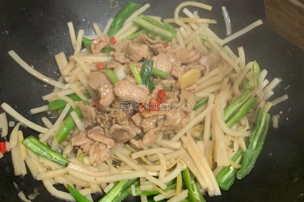 酸笋炒瘦肉的做法图解8