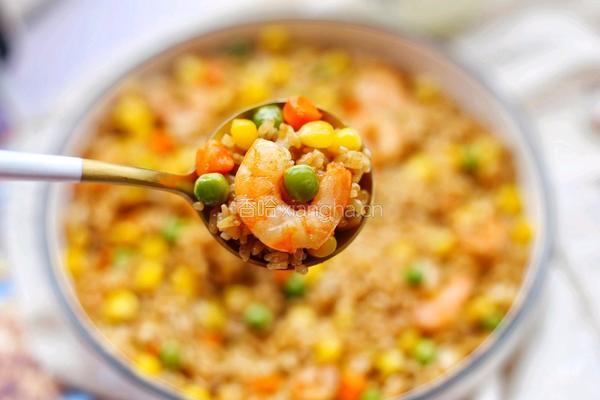 椰香虾仁炒饭的做法图解13