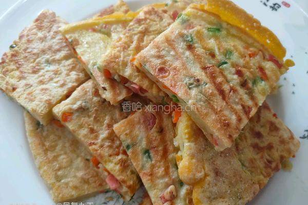胡萝卜香葱鸡蛋饼的做法图解7
