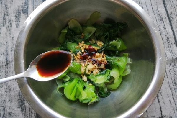 虾皮炝油菜的做法图解13