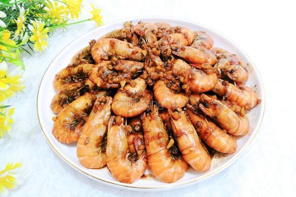 蒜姜吮指大虾的做法图解18
