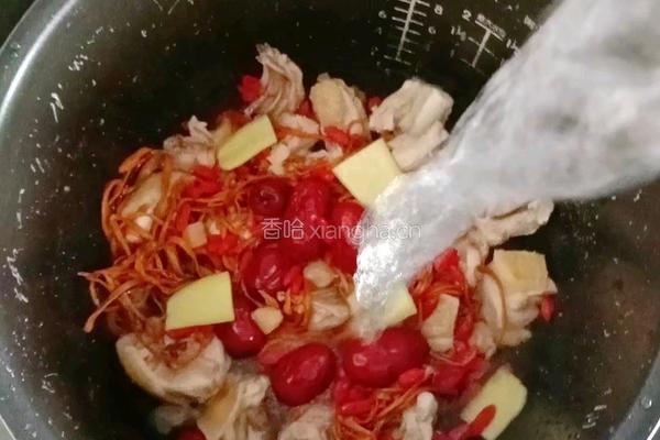 虫草花干贝鸡汤的做法图解11