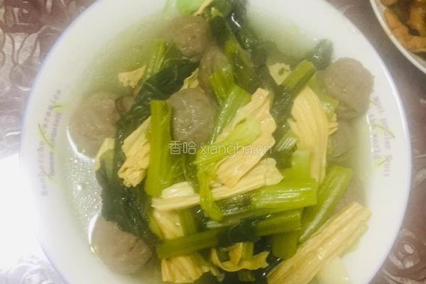 春菜肉丸腐竹煲的做法图解6