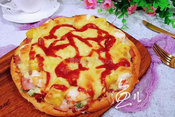 菠萝虾仁披萨的做法图解19