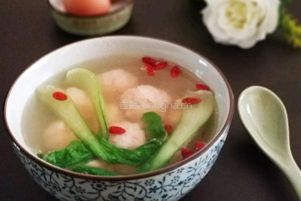 虾滑油菜汤的做法图解10