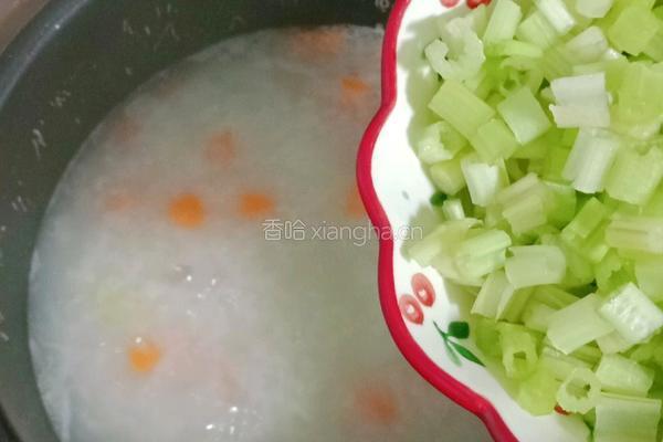 干贝肉沫蔬菜粥的做法图解16