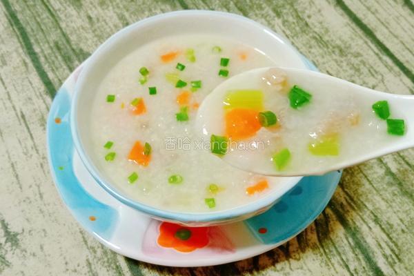 干贝肉沫蔬菜粥的做法图解19
