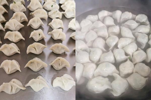 虾皮韭菜鸡蛋饺子的做法图解8
