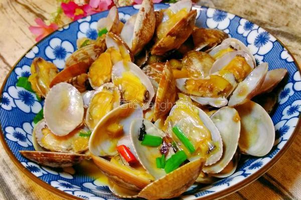 葱姜炒花甲的做法图解7