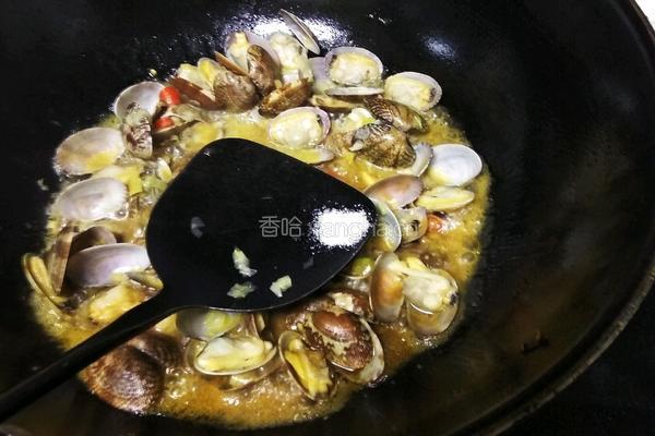 葱姜炒花甲的做法图解5