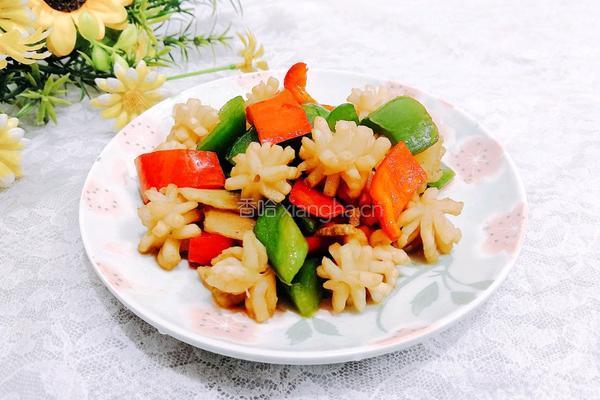 双椒墨鱼花的做法图解18
