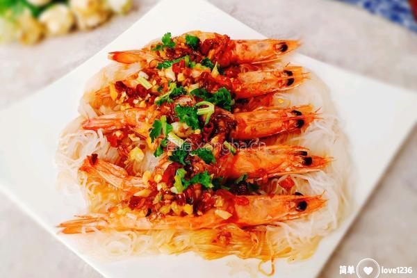 蒜蓉粉丝蒸开背虾的做法图解18