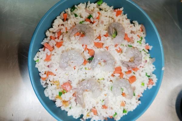 虾仁芝士焗米饭的做法图解12
