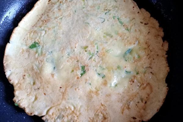 虾皮油菜鸡蛋饼的做法图解10