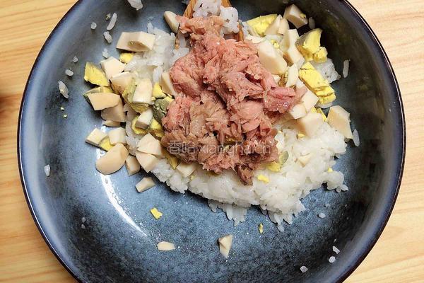 日式海苔金枪鱼饭团的做法图解5