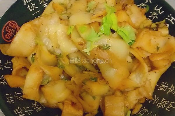 蒜蓉酱炒饼的做法图解11