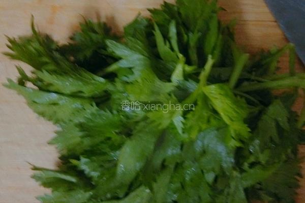 芹菜叶饼的做法图解1